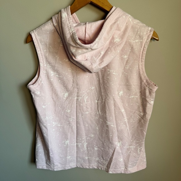 The Beatles Graphic Print Women's Sleeveless Hoodie Pink Medium Drawstring 60s - Picture 7 of 12